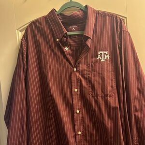 Men’s Texas A&M long sleeve button down